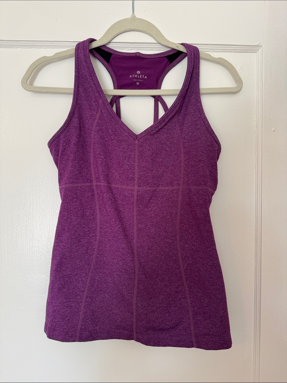 Athleta Deep Purple Strappy Racerback Support Tank
